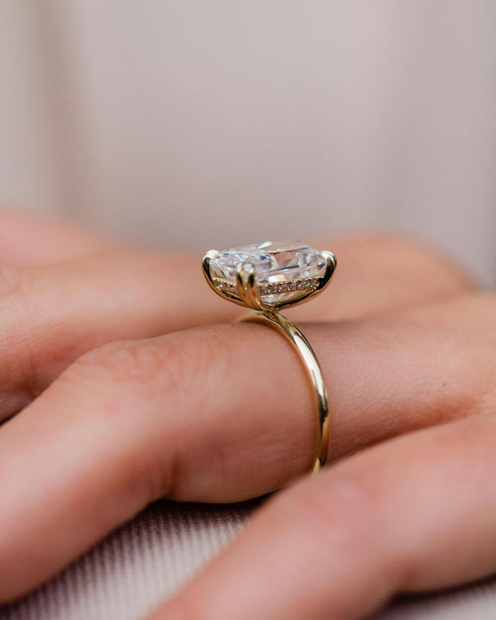 Emerald Cut Labgrown Engagement Ring