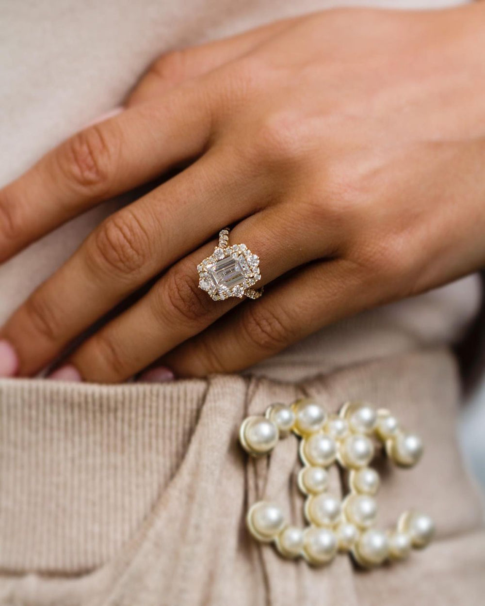 Emerald Cut Labgrown Engagement Ring