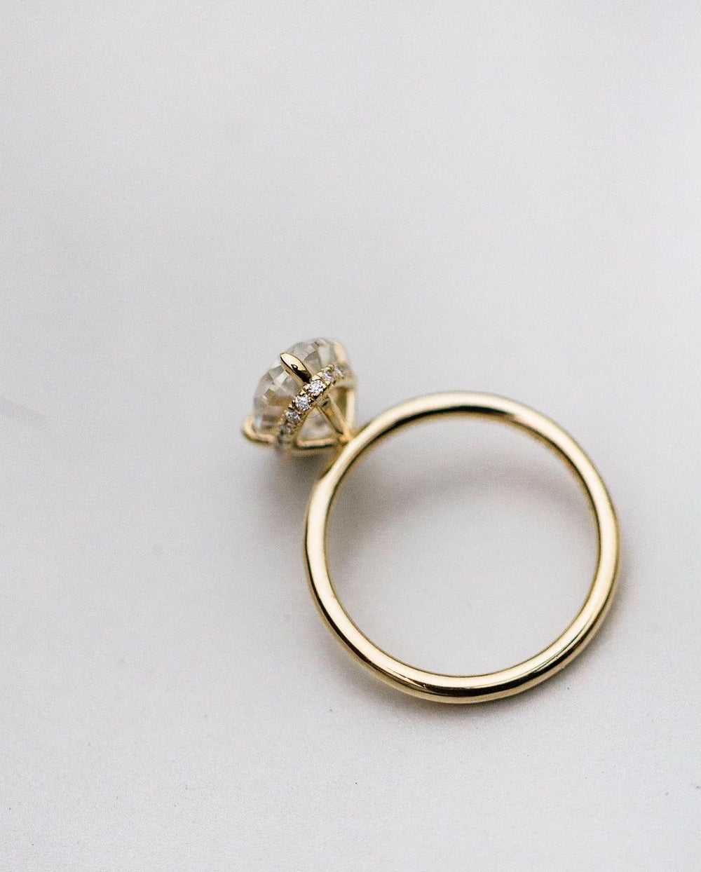 Old Mine Oval Cut Labgrown Ring