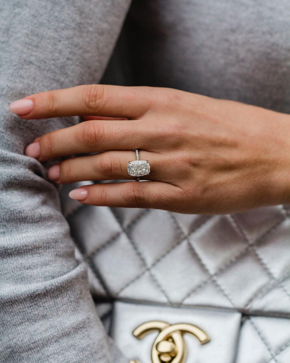 Cushion Cut Labgrown Engagement Ring