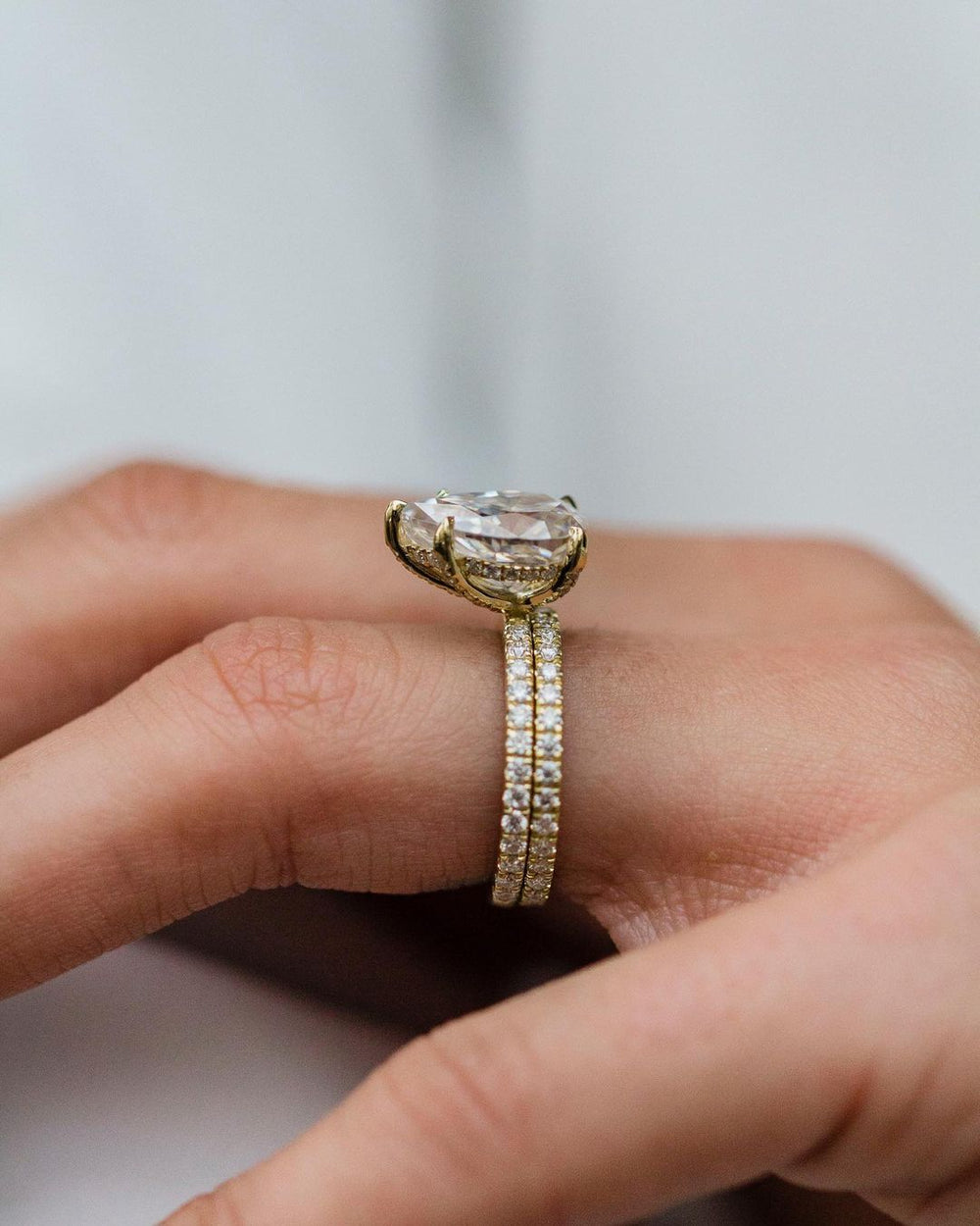 Elongated Pear Cut Labgrown Ring