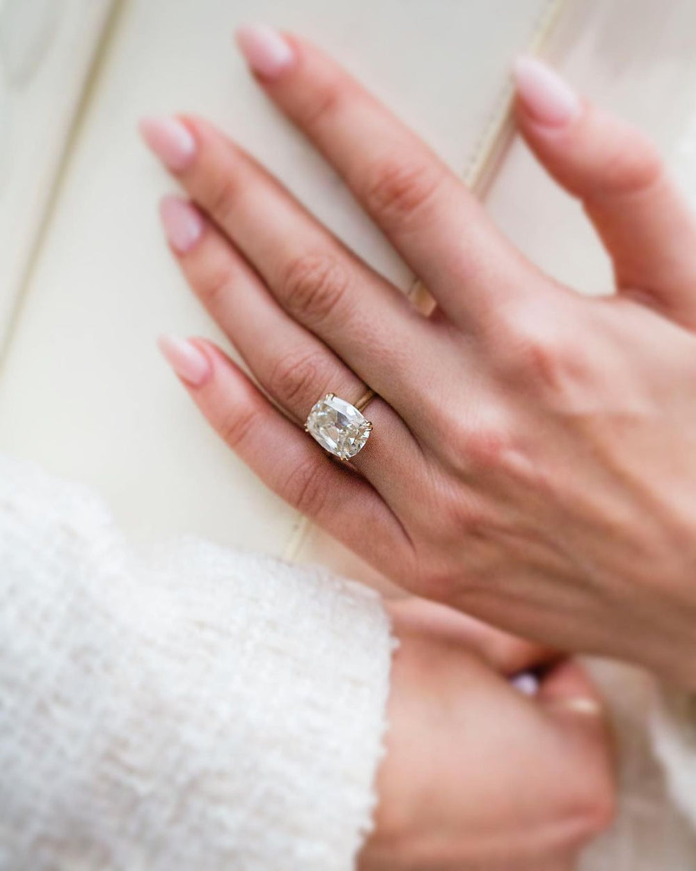 Old mine Cushion Cut Labgrown Ring