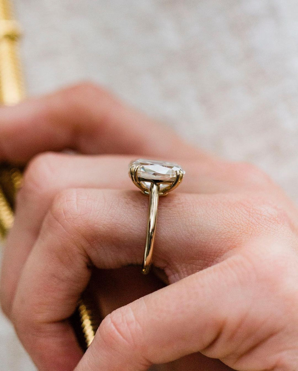 Old mine Cushion Cut Labgrown Ring