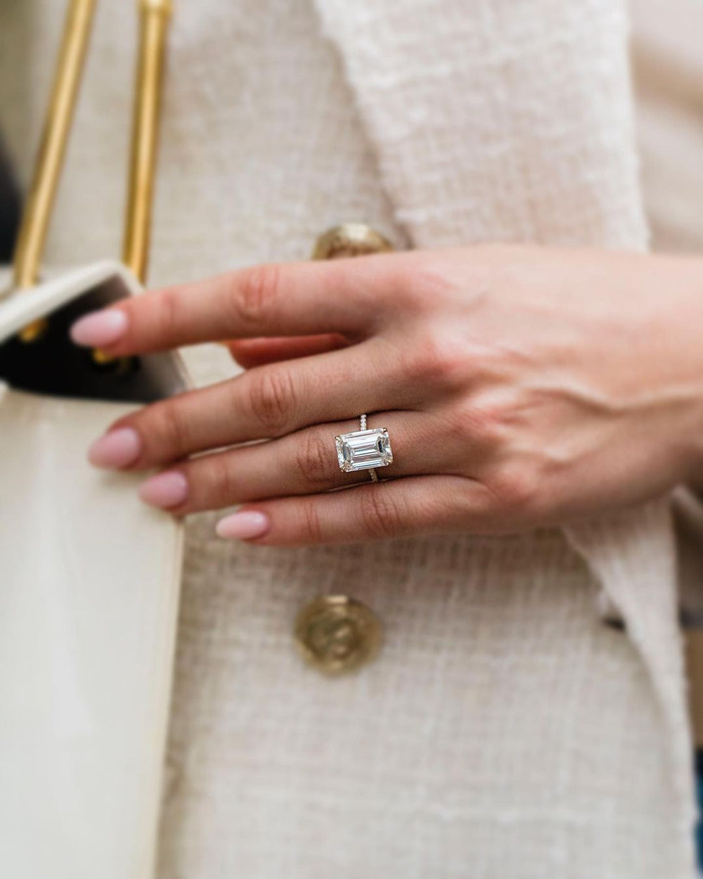 Emerald Cut Labgrown Engagement Ring