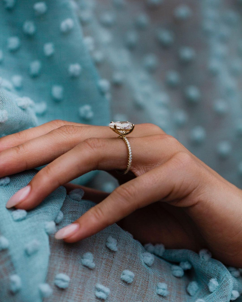 Elongated Pear Cut Labgrown Ring