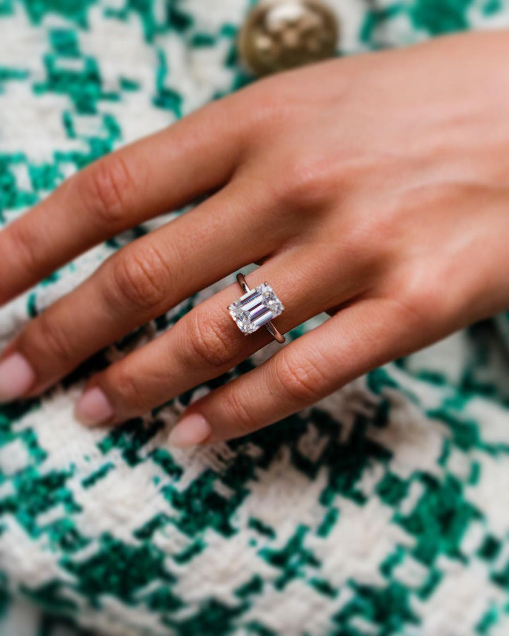 Emerald Cut Labgrown Engagement Ring