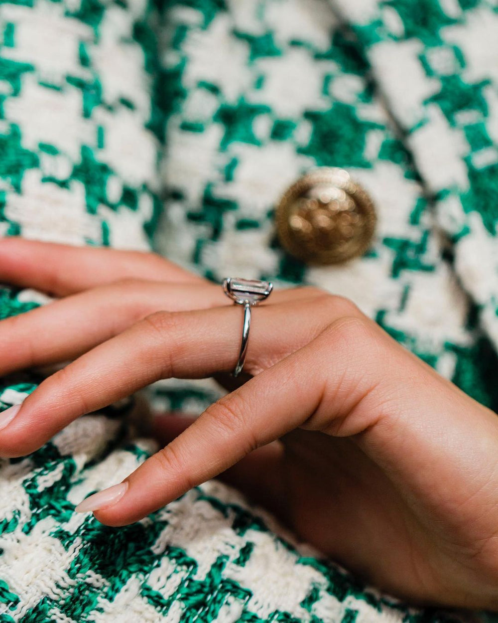 Emerald Cut Labgrown Engagement Ring