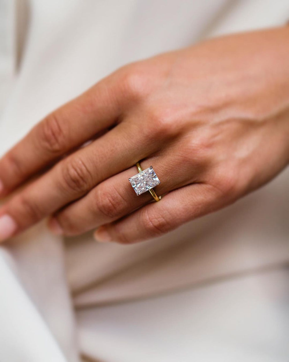 Radiant Cut Labgrown Engagement Ring