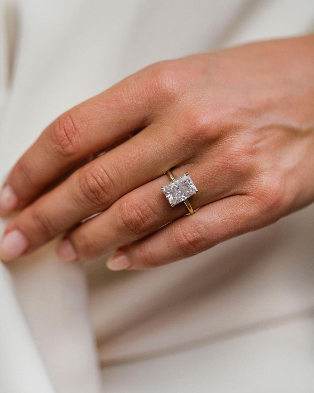 Radiant Cut Labgrown Engagement Ring