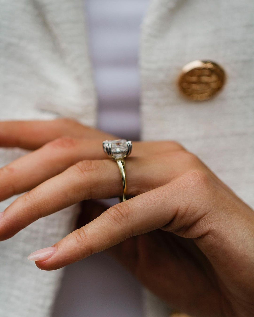 Cushion Cut Labgrown Engagement Ring