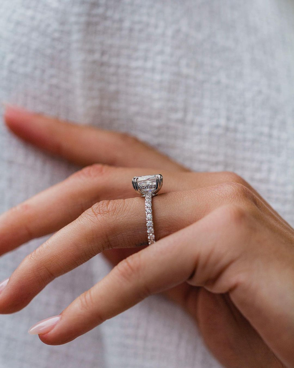 Cushion Cut Labgrown Engagement Ring