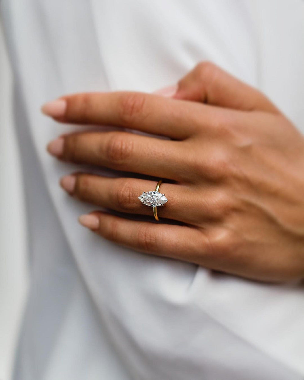 Marquise Cut Labgrown Engagement Ring