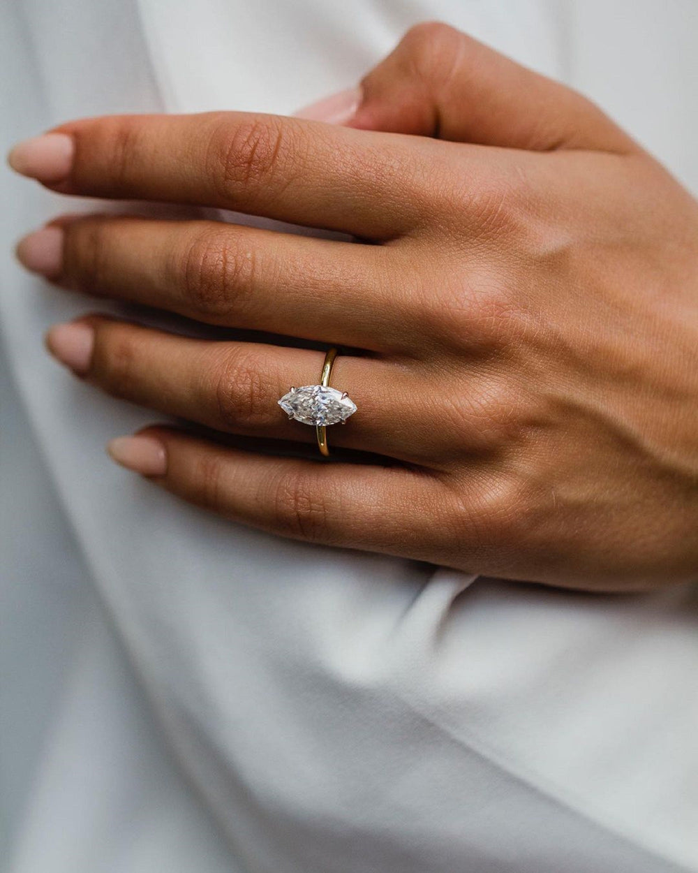 Marquise Cut Labgrown Engagement Ring