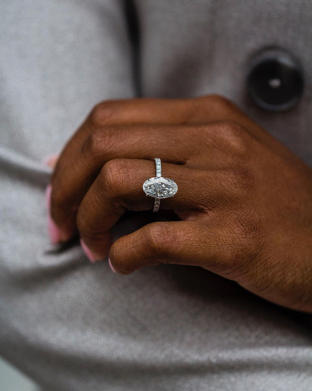 Oval Cut Labgrown Engagement Ring