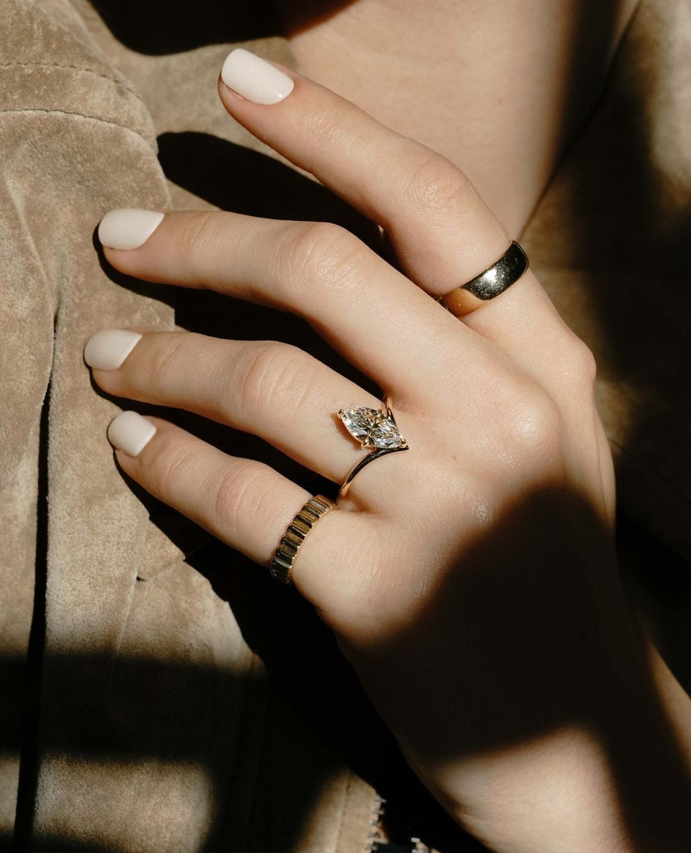 Marquise Cut Labgrown Engagement Ring, Wedding Ring