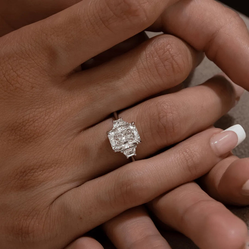 Radiant Cut Labgrown Engagement Ring