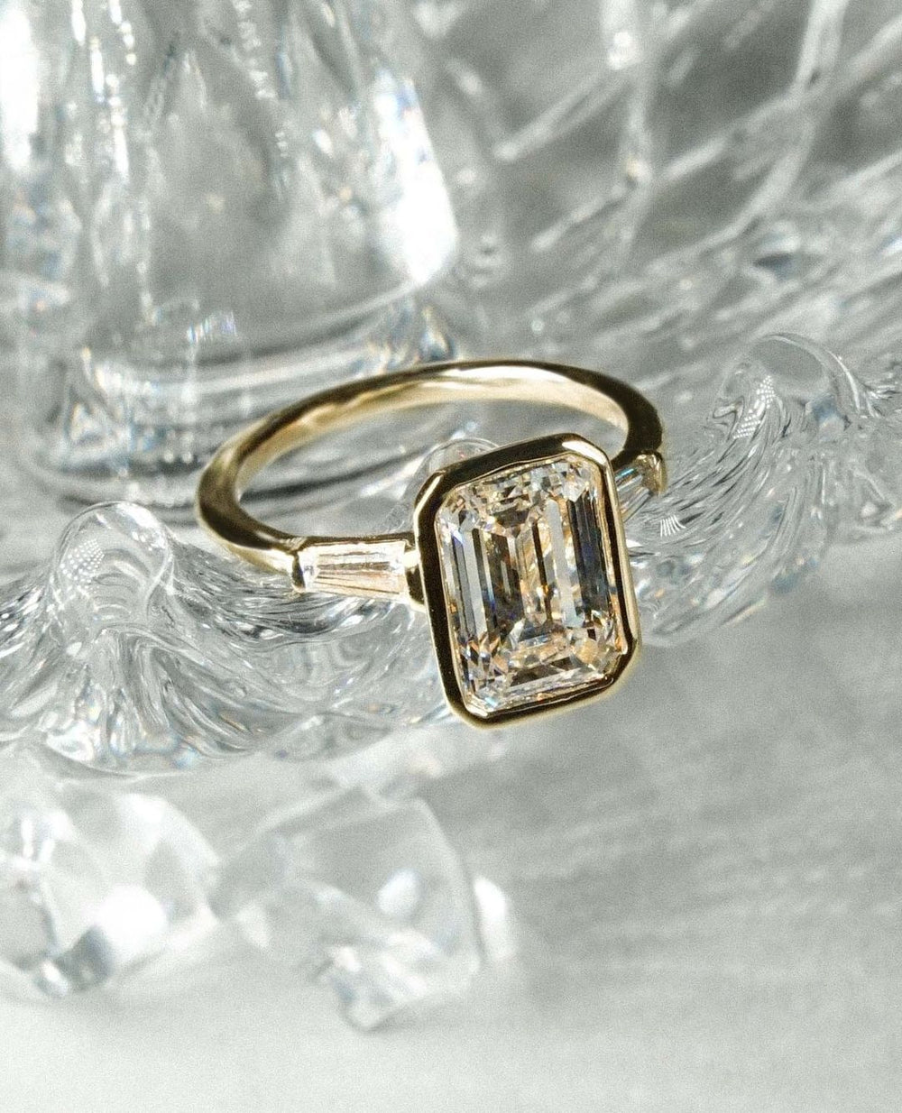 Emerald Cut Labgrown Engagement Ring