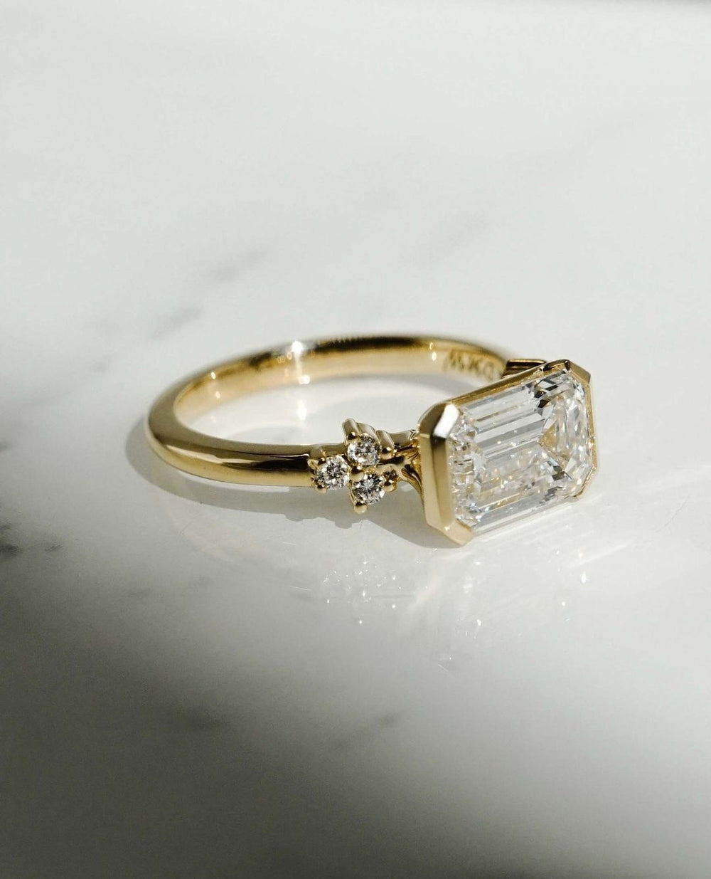 Emerald Cut Labgrown Engagement Ring