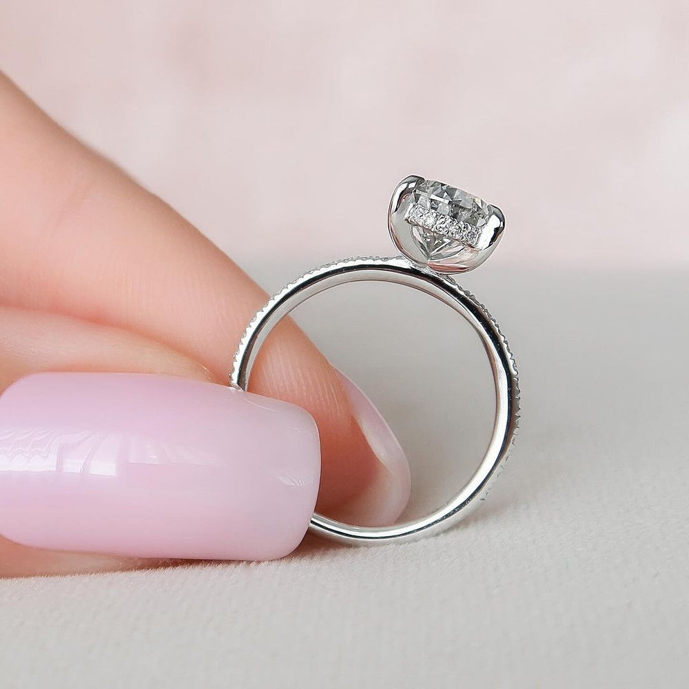 Elongated Pear Cut Labgrown Engagement Ring