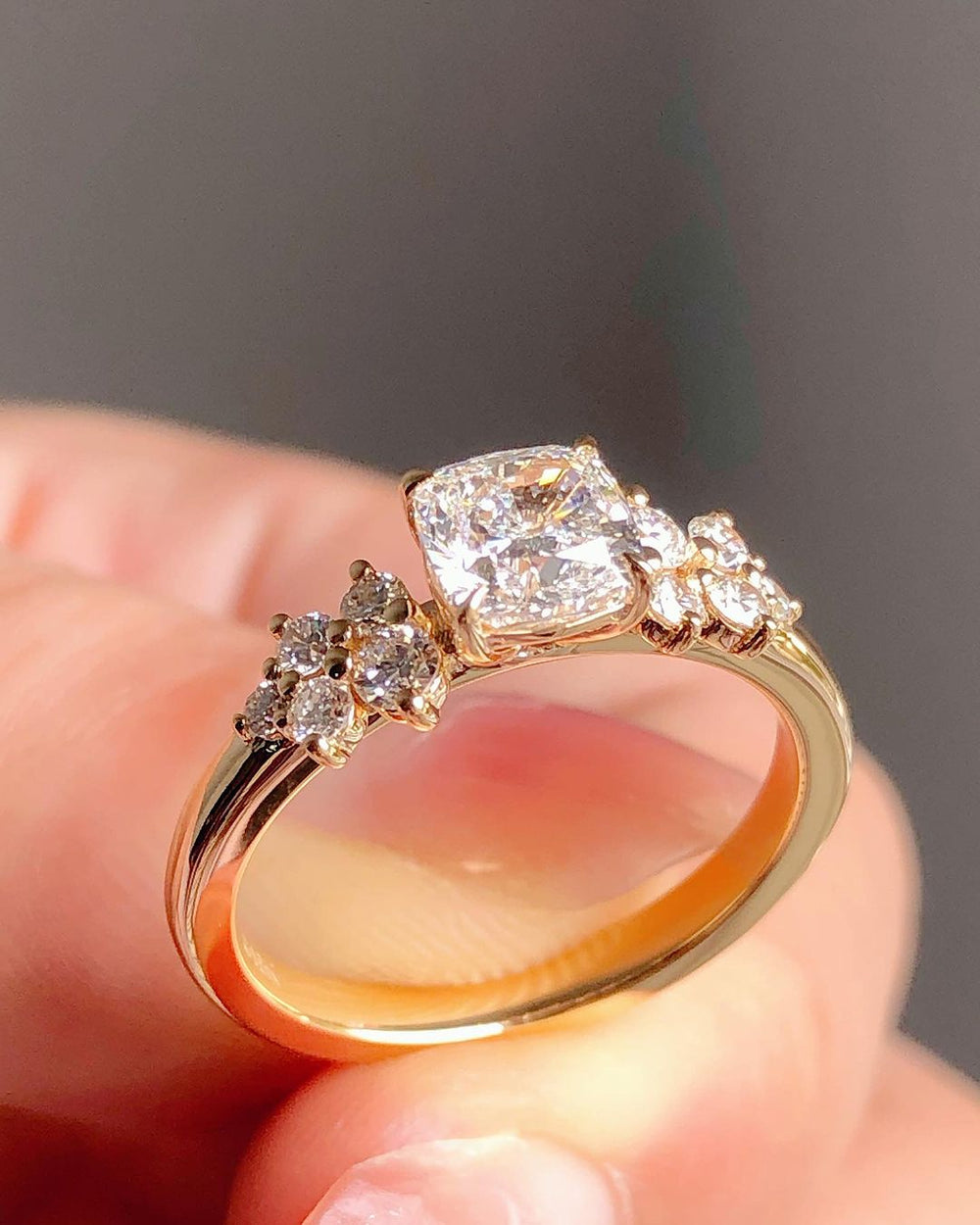 Cushion Cut Labgrown Engagement Ring