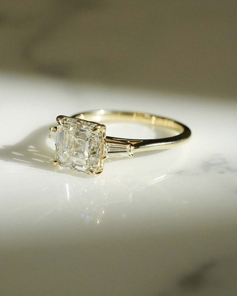 Asscher Cut Labgrown Engagement Ring