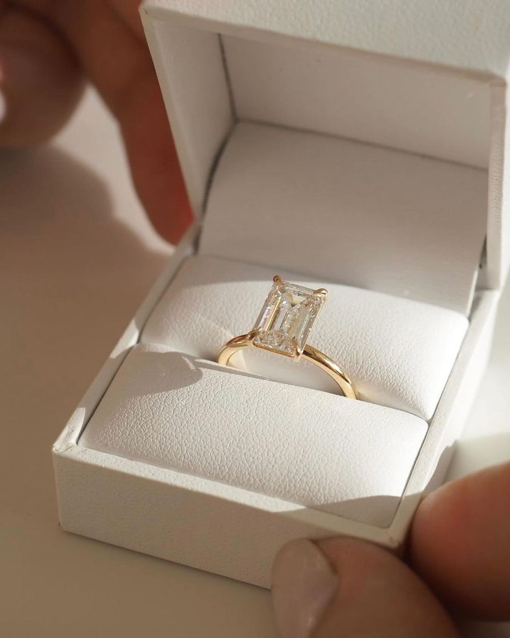 Emerald Cut Labgrown Engagement Ring, Emerald Cut Ring