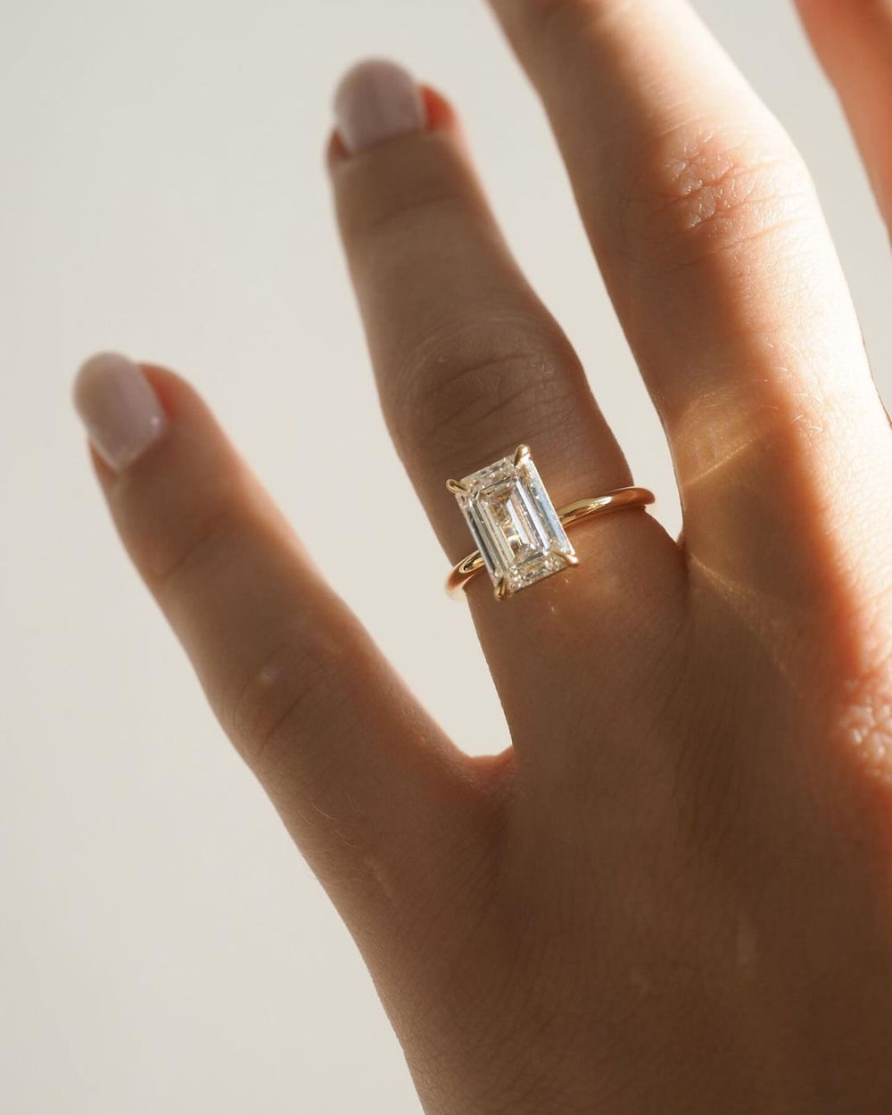 Emerald Cut Labgrown Engagement Ring, Emerald Cut Ring