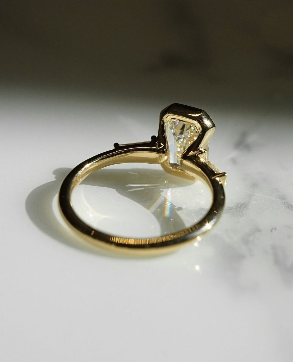 Emerald Cut Labgrown Engagement Ring