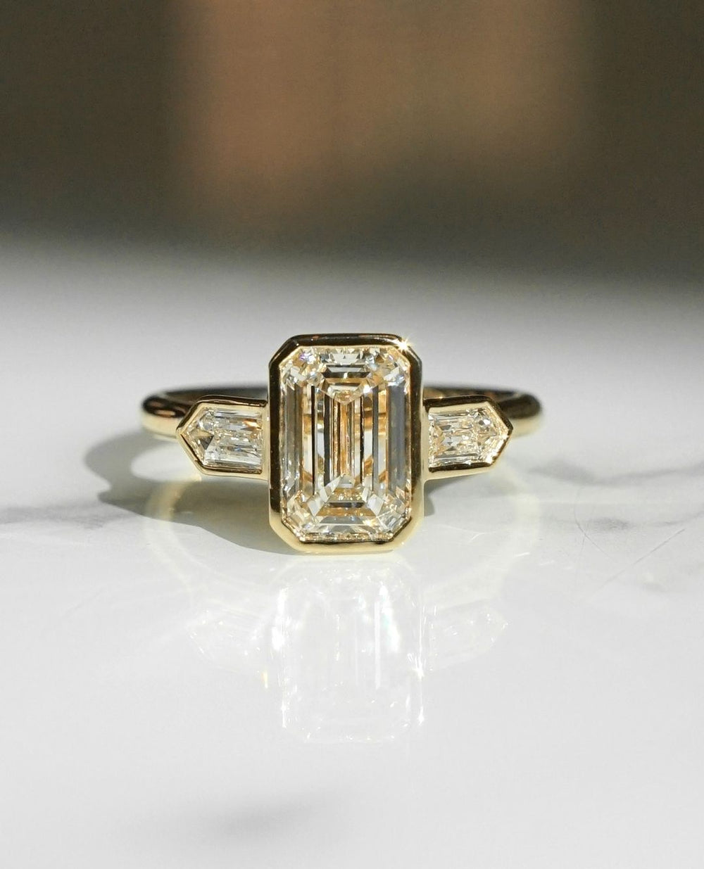 Emerald Cut Labgrown Engagement Ring