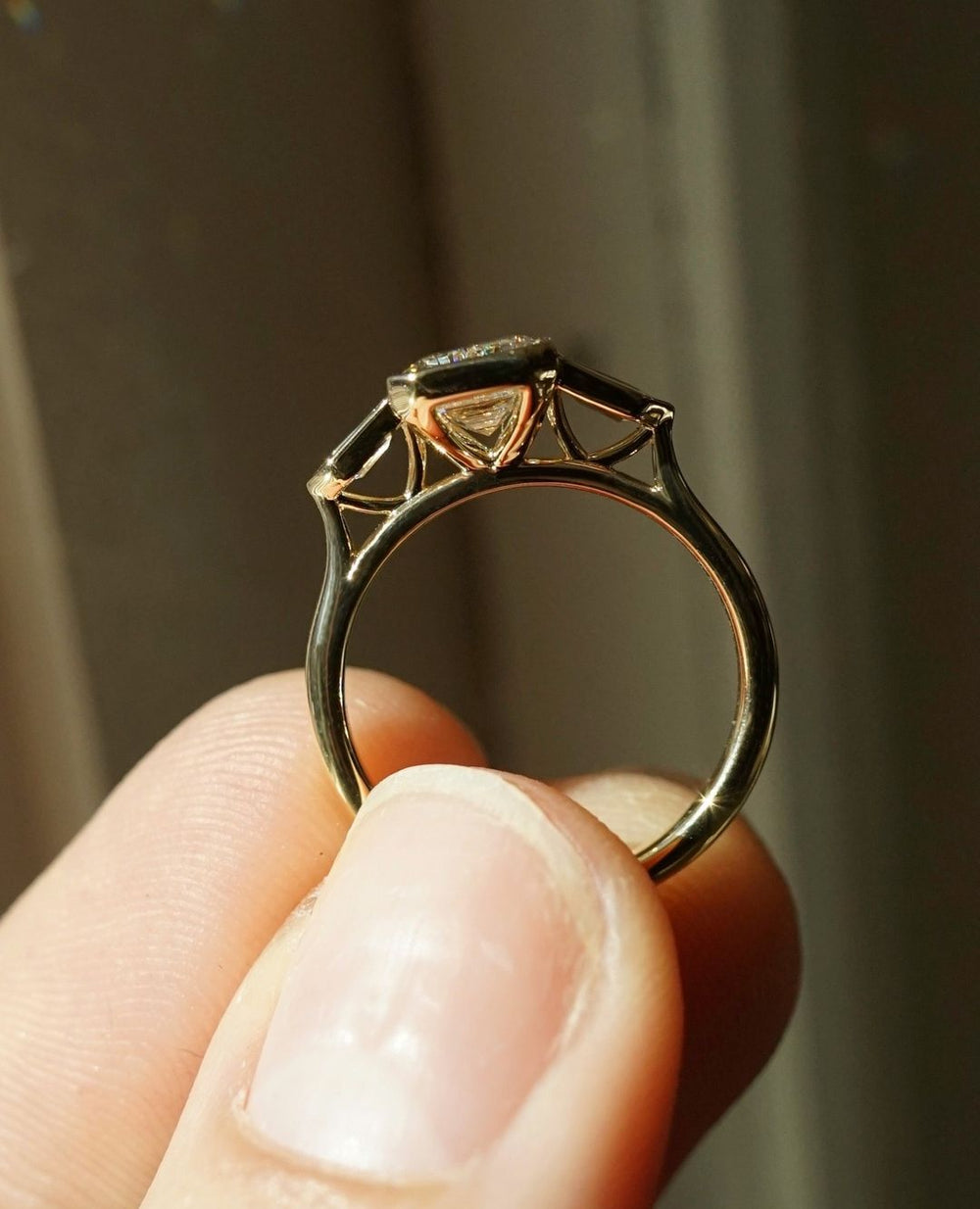 Emerald Cut Labgrown Engagement Ring