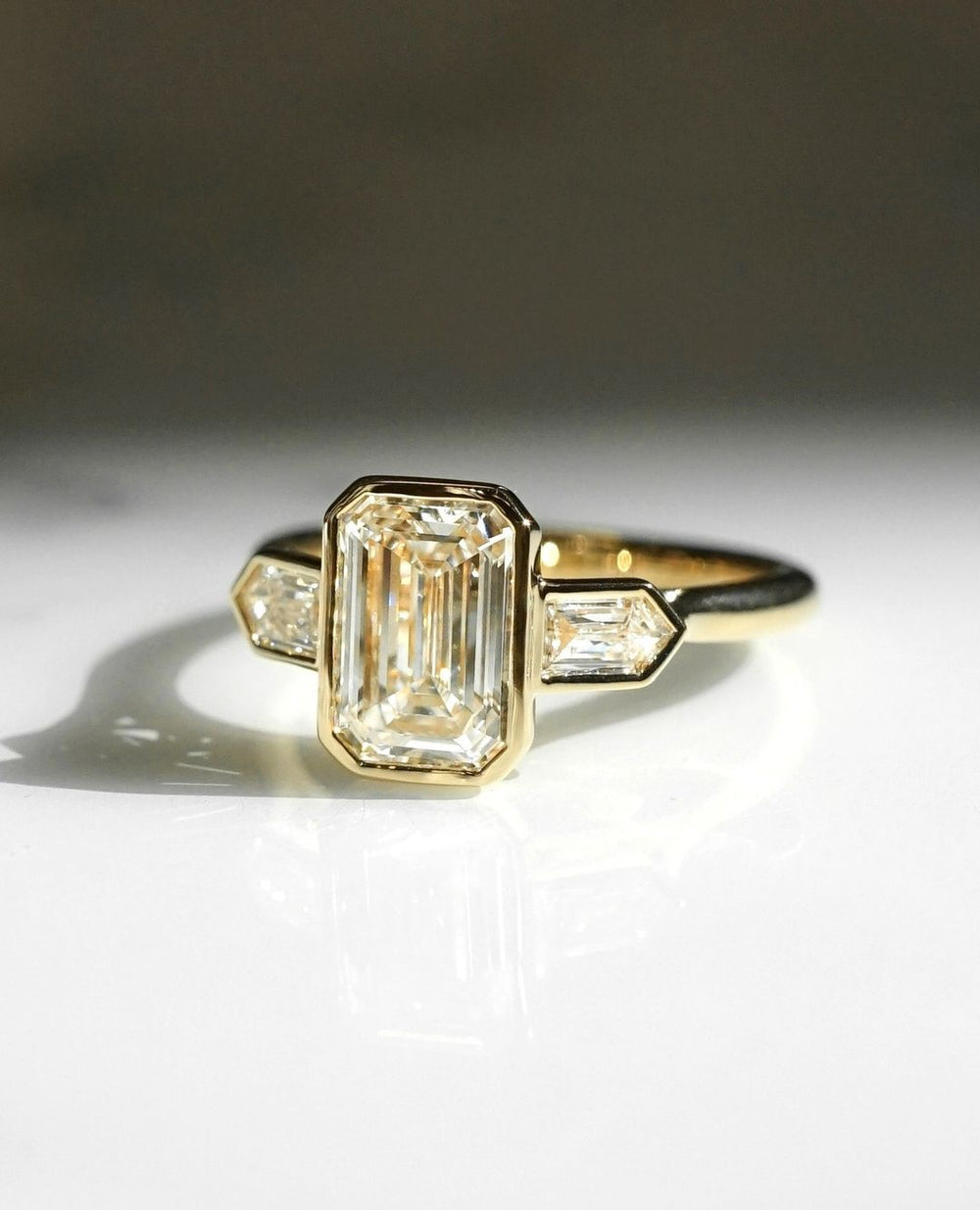 Emerald Cut Labgrown Engagement Ring