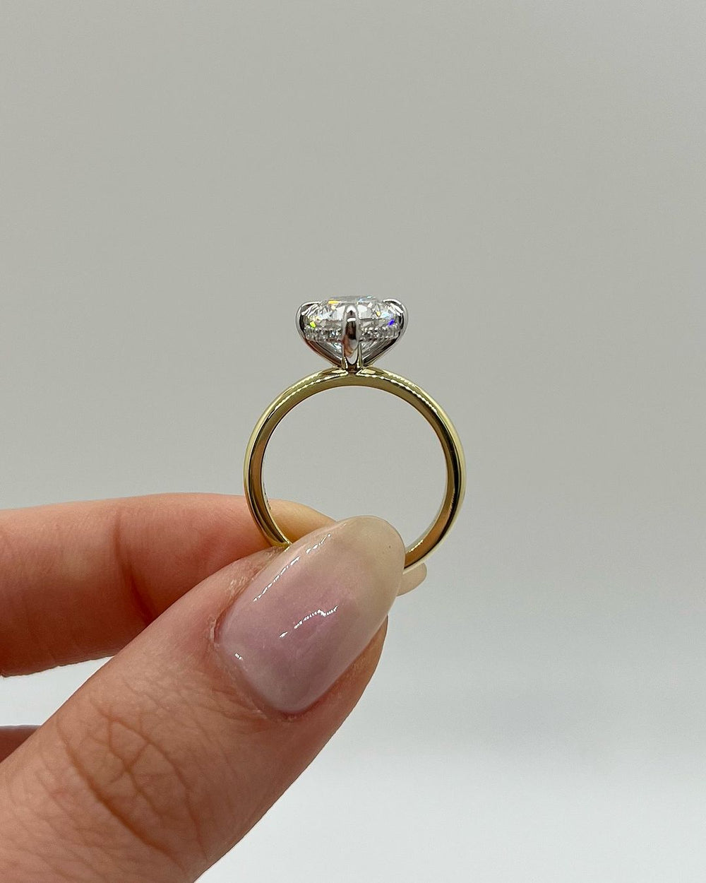 Old Mine Cushion Cut Labgrown Engagement Ring