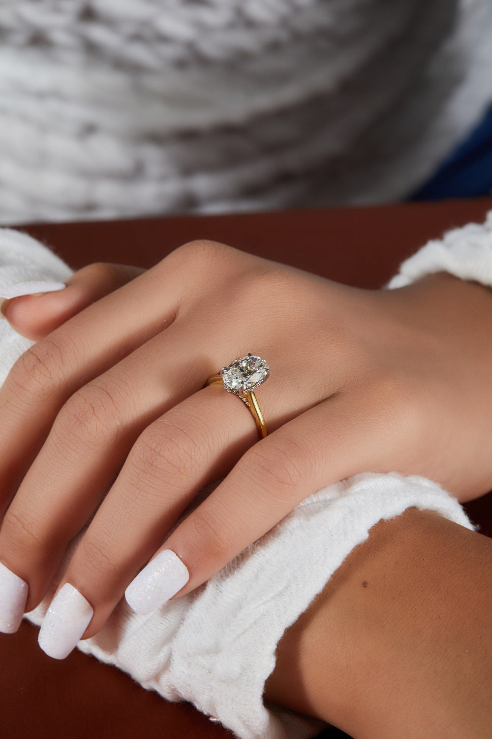 Oval Cut Labgrown Engagement Ring