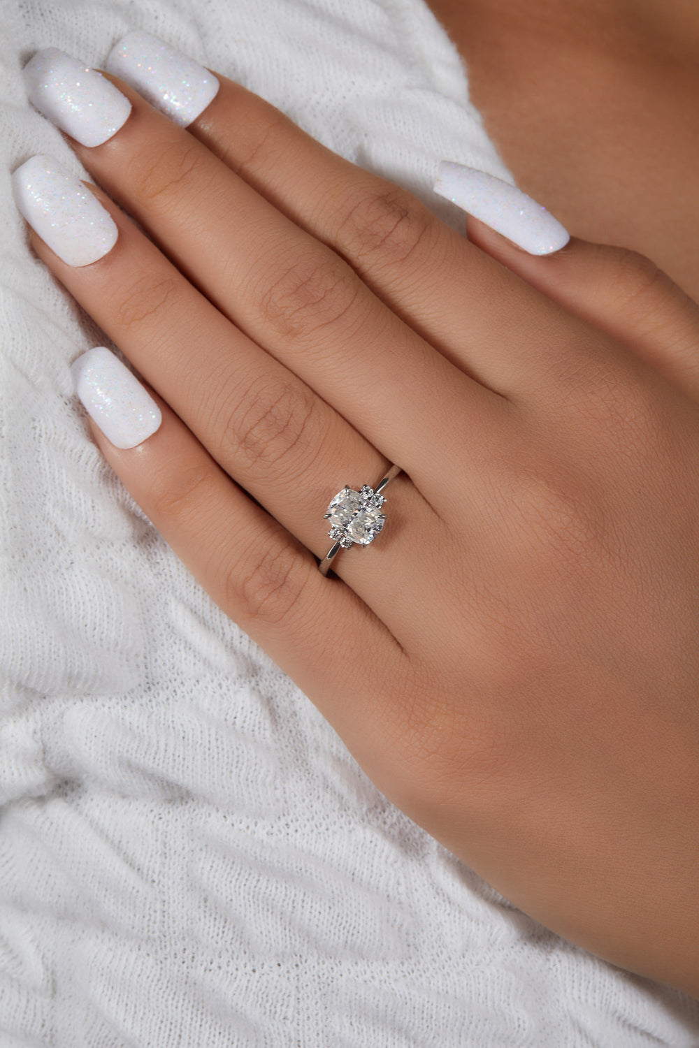 Cushion Cut Labgrown Engagement Ring