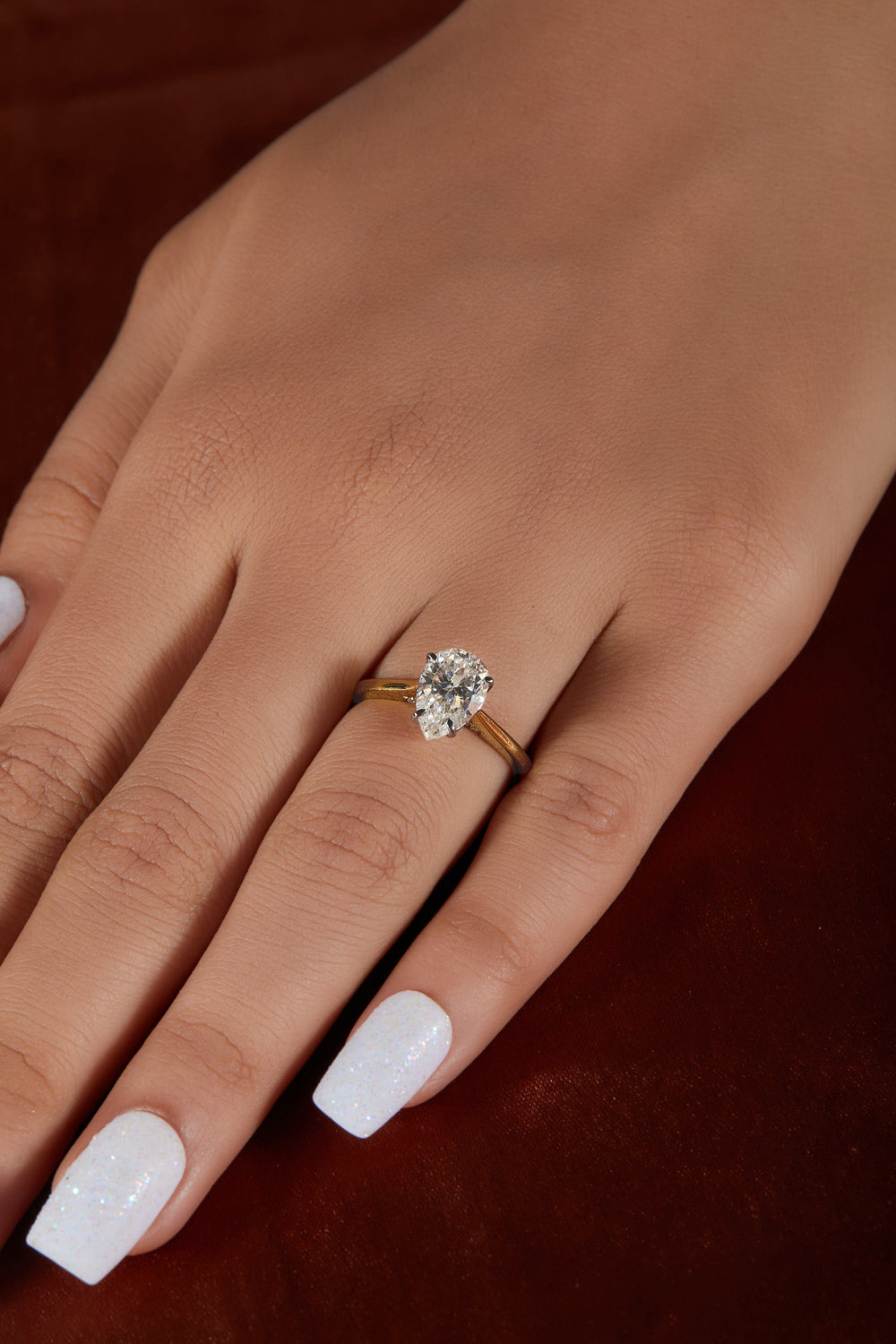 Elongated Pear Cut Labgrown Ring