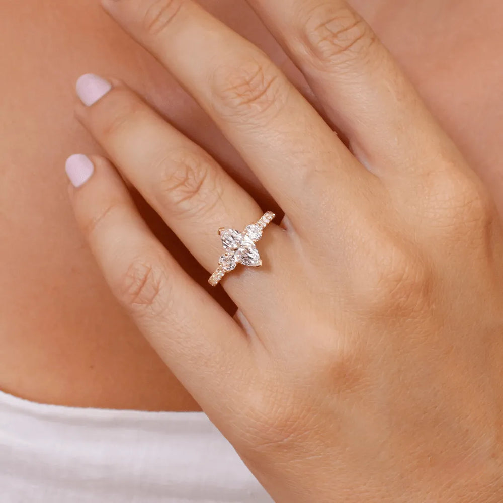 Marquise Cut Labgrown Engagement Ring