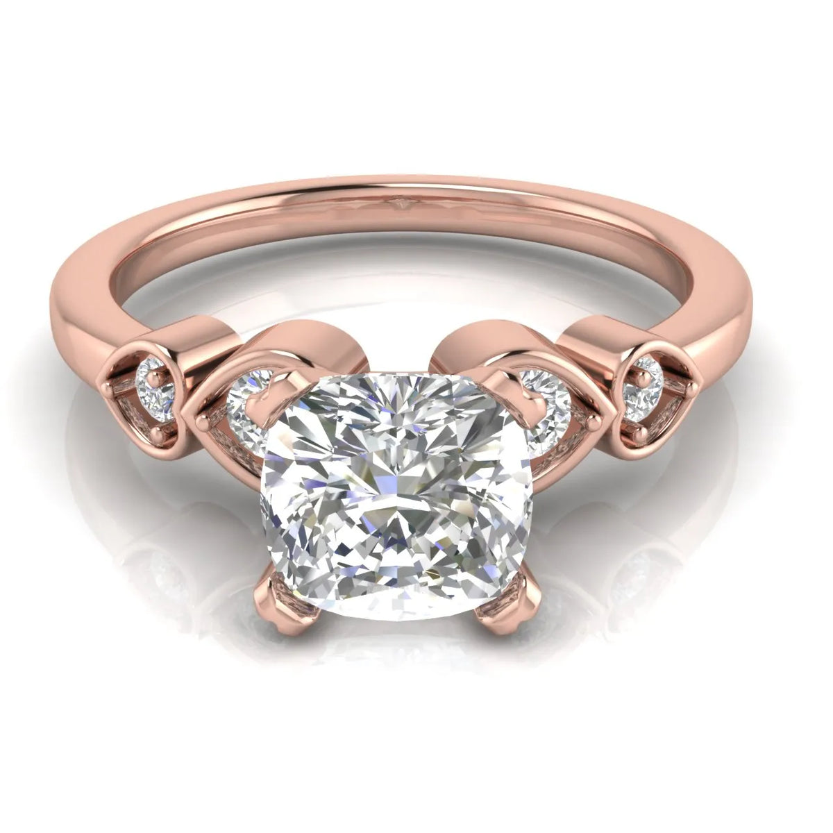 Classic Solitaire Ring with Vintage-Inspired Accent Details