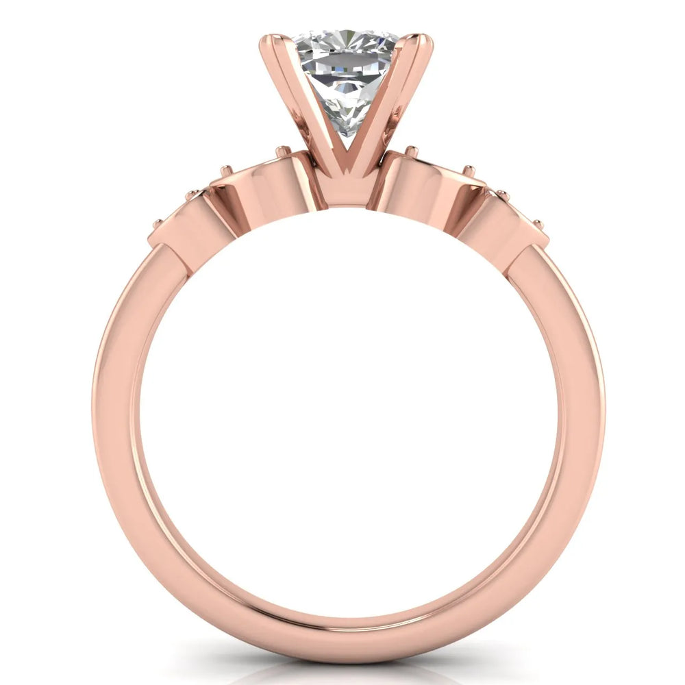 Classic Solitaire Ring with Vintage-Inspired Accent Details