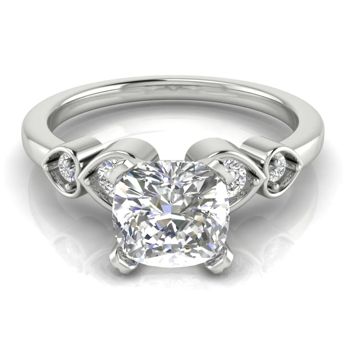 Classic Solitaire Ring with Vintage-Inspired Accent Details