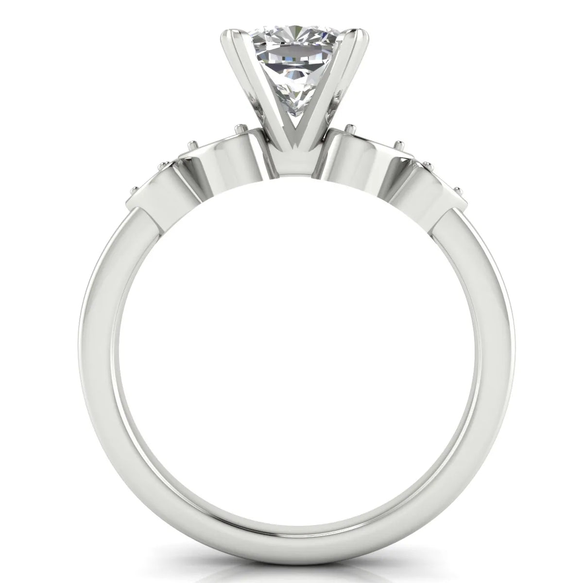 Classic Solitaire Ring with Vintage-Inspired Accent Details