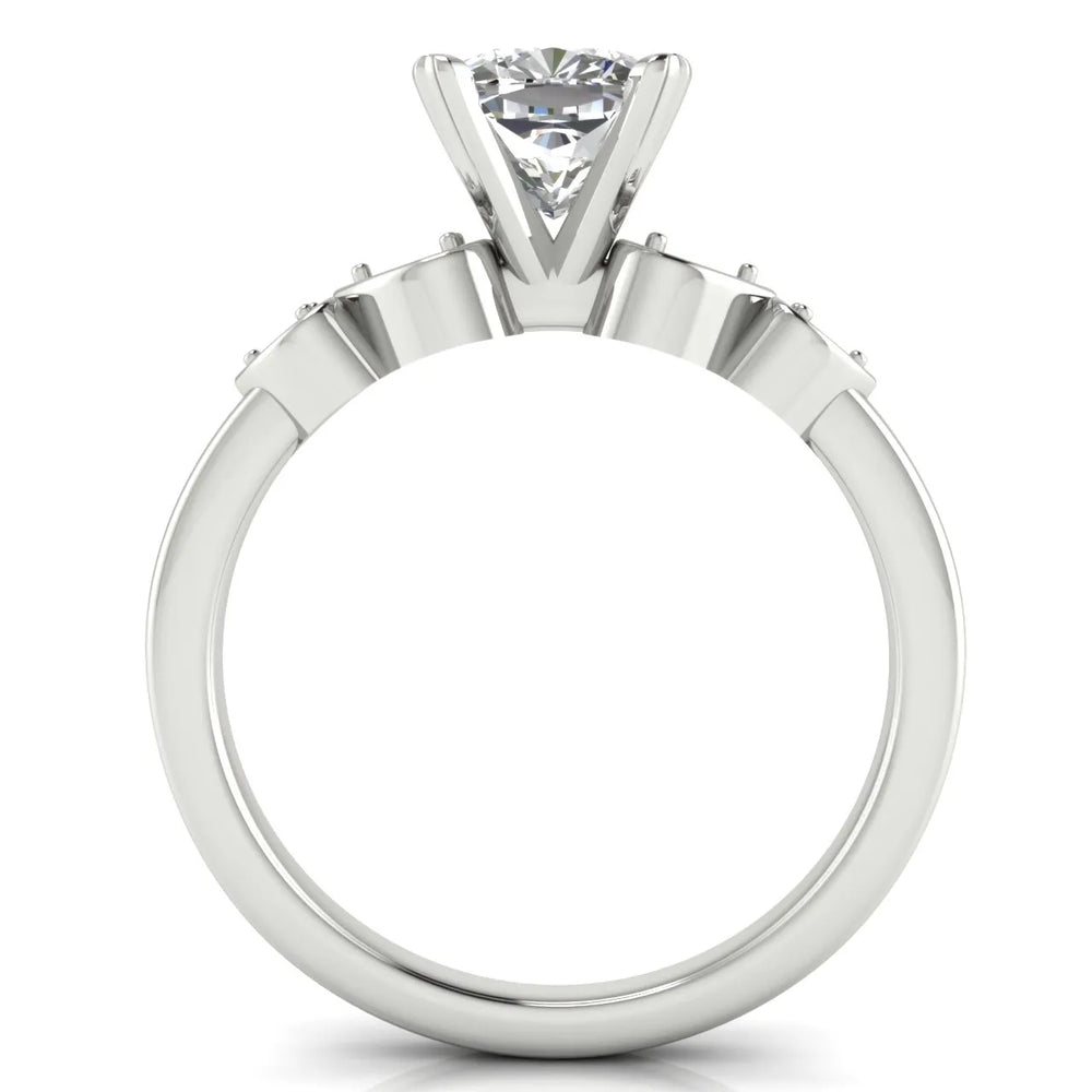 Classic Solitaire Ring with Vintage-Inspired Accent Details