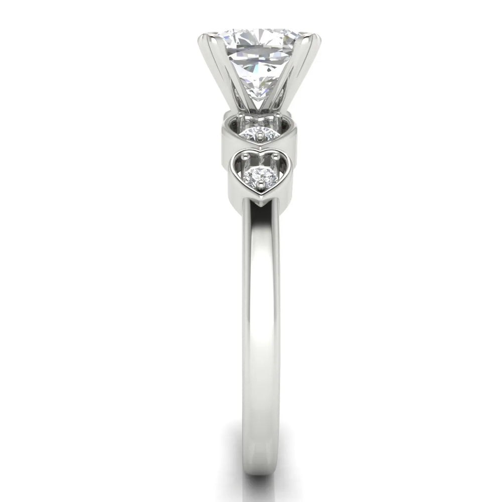 Classic Solitaire Ring with Vintage-Inspired Accent Details