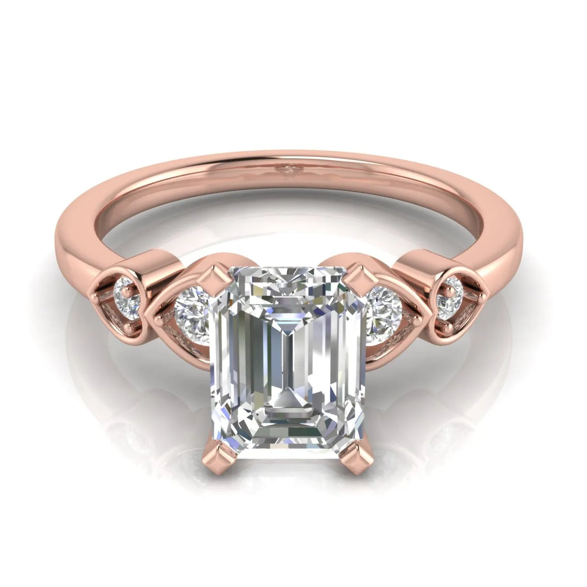 Classic Solitaire Ring with Vintage-Inspired Accent Details