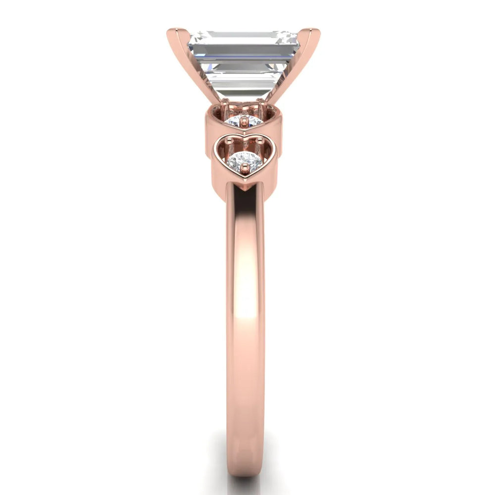 Classic Solitaire Ring with Vintage-Inspired Accent Details