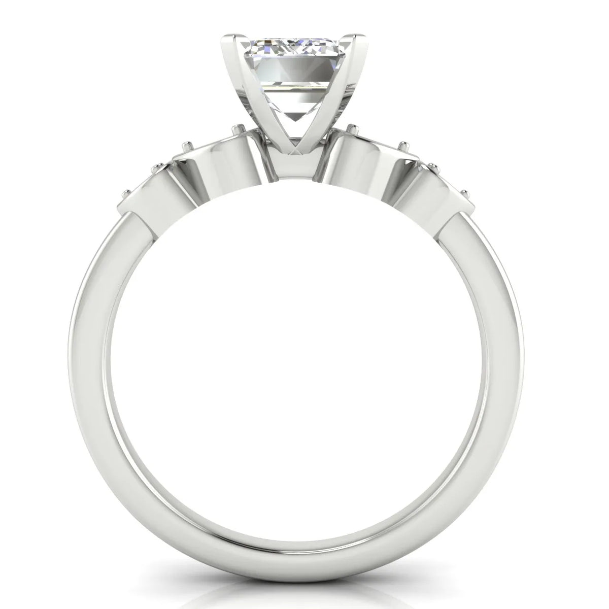Classic Solitaire Ring with Vintage-Inspired Accent Details