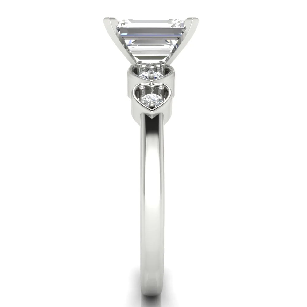 Classic Solitaire Ring with Vintage-Inspired Accent Details