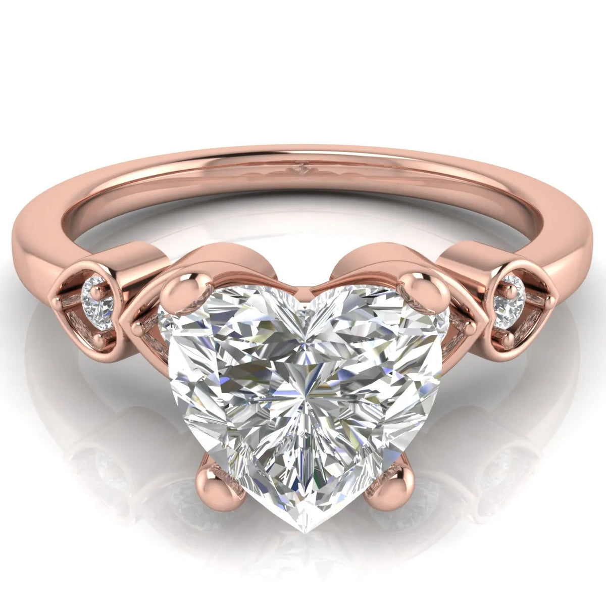 Classic Solitaire Ring with Vintage-Inspired Accent Details