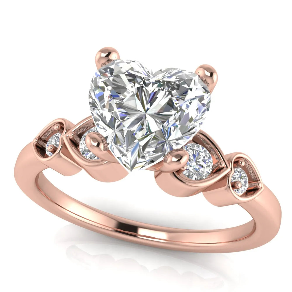 Classic Solitaire Ring with Vintage-Inspired Accent Details