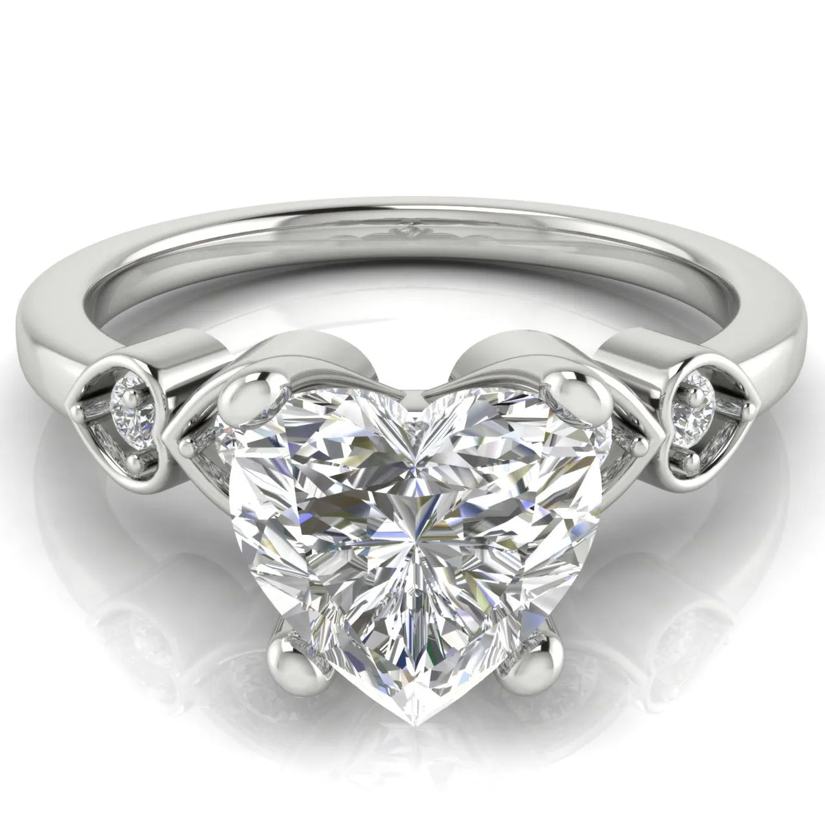 Classic Solitaire Ring with Vintage-Inspired Accent Details