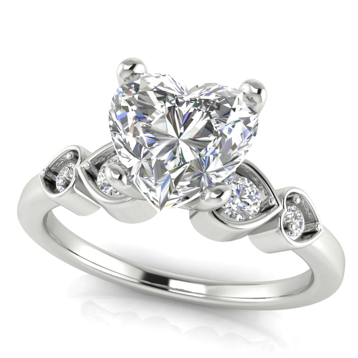 Classic Solitaire Ring with Vintage-Inspired Accent Details